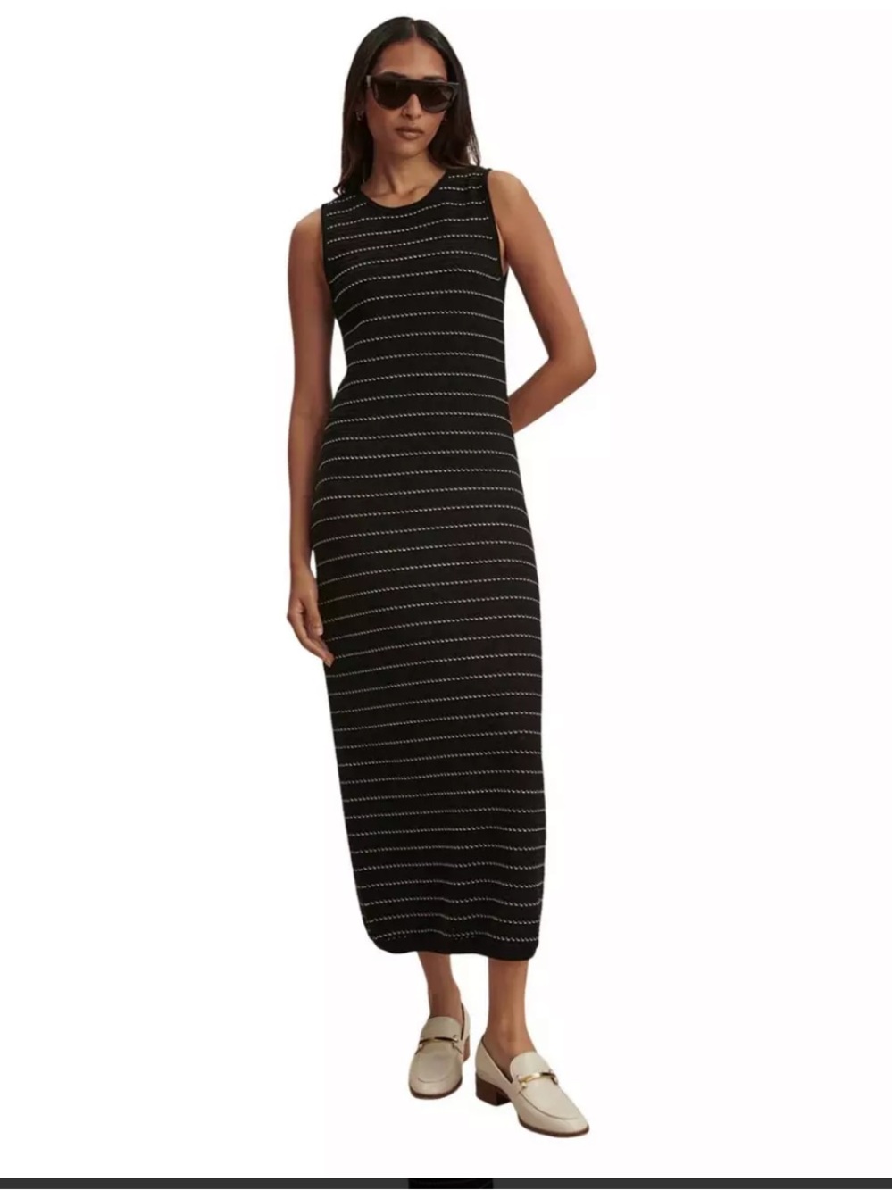 NWT Varley Beesley Stitch Knit Midi Dress - Size M